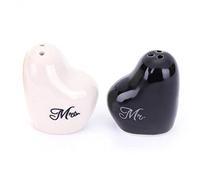 Set di Shaker di Sale E Pepe, 2 Pezzi Amano Il Pepe del Pepe Shaker Shaker Stagioning Contenitore 1 Bianco E 1 Regalo di Decorazioni per Il Matrimonio Nero Regalo per Feste