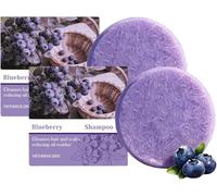 Set di shampoo e balsamo al mirtillo, sapone naturale per capelli diradati e crespi, controllo dell'effetto crespo e salute del cuoio capelluto (2 Pcs)