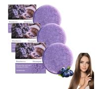 Set di shampoo e balsamo solido al mirtillo, pulizia profonda e idratazione,sapone naturale,per domare l'effetto crespo e favorire la salute del cuoio capelluto,cura per capelli secchi (3 pezzo)