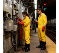 Set Di Sicurezza Elettricisti Ferroviari, Kit Tute Dielettriche 2 Pezzi Manutenzione Del system Alimentazione, Indumenti Anti-elettrocuzione Portatili(2pcs 3 KV,US 7.5)
