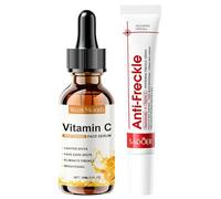 Set di siero alla vitamina C e siero al retinolo per anti-età e lentiggini, riduzione delle rughe, pelle più tonica, eliminazione delle macchie da melasma e luminosità, per viso, collo e décolleté