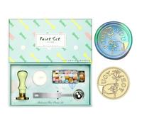 Set di sigilli intagliati vintage e perline di sigillo con cucchiaio di fusione per buste, inviti per feste, biglietti di Natale, lettere e forniture per sigillare