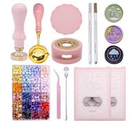 Set di sigilli per ceralacca, set di sigilli per ceralacca, sigilli per cera per sigillare le lettere, creazione di biglietti, inviti di nozze Perline di cera colorate per principianti