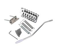 Set di sistemi tremolo a ponte for chitarra elettrica cromati con barra da 6 mm compatibile for la sostituzione della cordiera for chitarra Strat a 6 corde