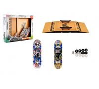Set di skateboard da dito con rampa e attrezzi, 2 pezzi