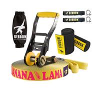 Gibbon Slacklines - Bananalama XL Treewear Set - Slackline 25 m blu/giallo