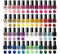 Set di Smalti Completo “Envie de Colour” con 48 Colori Moderni + 2 Set di Adesivi per Nail Art + 2 Scatole di Presentazione (Set #A+#B Art)