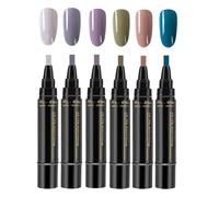 Set di smalti per unghie - Collezione completa London Box a lunga durata Shimmer atossico a base d'acqua, senza pennarello, 6 pezzi, asciugatura rapida, prodotti di bellezza di lunga durata