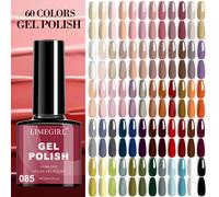 Set di smalto gel Limegirl, 8ml per bottiglia, polimerizzazione UV/LED, lunga durata e resistenza, senza alcool, adatto per manicure fai-da-te in salone e come regalo per le unghie delle donne ABS