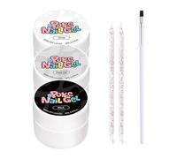 Set di Smalto per Unghie a Base di Gel Nero E Bianco Per Disegno Artistico | Set Di Smalto Per Unghie Per Donne Principianti Per L'Uso In Casa, Salon E Studio Per La Manicure E La Cura D