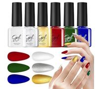 Set di Smalto per Unghie per il Natale, 6 Colori Asciugatura Rapida, Kit di Smalto per Unghie a Lunga Durata, Per Feste Viaggio Matrimonio SPA Cerimonia Casa Salone