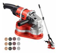 Set di smerigliatrici per calcestruzzo - Levigatrice a tre teste da 2800 W con asta telescopica e aspirapolvere per la macinazione di marmo e granito