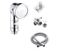 Set di soffione doccia estensibile for rubinetto da cucina ad alta pressione con valvola deviatrice for tubo flessibile telescopico, supporto for estensione a 3 modalità(Silver set C)
