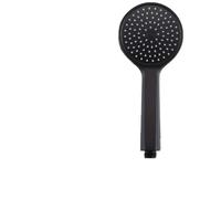 Set di soffioni doccia circolari regolabili neri con tubo flessibile, accessori for il bagno a risparmio idrico ad alta pressione e portatili(2pcs set)