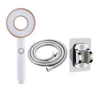 Set di soffioni doccia multifunzionali con modalità regolabili e tubo 'acqua da 1,5 m, accessori da bagno portatili for il risparmio idrico(3pcs set white)