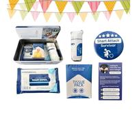 Set di sopravvivenza alla cacca - Oggetto compatto ed esilarante, kit di sopravvivenza scherzo della cacca, tuta blu ďi śopravvivenza alle scoregge per la festa đi compleanno, Natale, primo d́i a