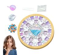 Set di sottobicchieri a mosaico, in vetro, con sottobicchiere in legno e tessere a mosaico, divertenti articoli artistici e artigianali, decorazione per la casa, kit di attività per mosaico