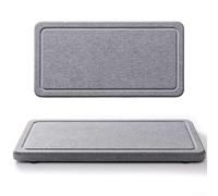 Set di sottobicchieri assorbenti in diatomite, ad asciugatura rapida, per drenare il lavello, vassoio per asciugare il piano di lavoro in terra di diatomee naturale (B-30 x 10 cm)