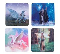 Set di sottobicchieri da 4 pezzi, 10 x 10 cm, attraenti decorazioni per la casa