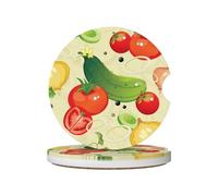 Set di sottobicchieri in ceramica da 6,5 cm, adatti per portabicchieri