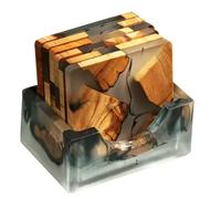 Set di Sottobicchieri In Legno con Resina Epossidica - Sottobicchieri Moder6891