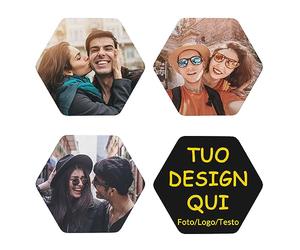 Set di sottobicchieri in pelle personalizzati, sottobicchiere personalizzato per bevande, sottobicchiere per foto per tavolino, crea divertenti sottobicchieri con la tua immagine/logo/testo