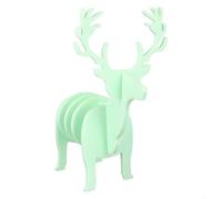 Set di sottobicchieri in silicone resistente al calore, 6 mm di spessore, con motivo alce, antiscivolo, per casa, bar e cucina, in diversi colori (verde)