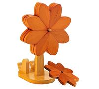 Set di sottobicchieri - mulino a con supporto per cellulare | Set di sottobicchieri in legno, per ciotole, cucina, tavolo da pranzo, decorazione fattoria, ufficio, Natale