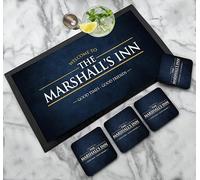 Set di sottobicchieri personalizzati per bar, set di sottobicchieri grunge, accessori per birra, regalo per la casa, bar (6 colori a scelta)