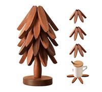 Set di sottopentola albero - sottobicchiere resistente al calore decorazione natalizia | decorazione da tavolo sottopentola albero di Natale per cucina pentole calde padelle ciotole casa