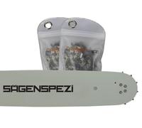 Set di spada Drive da 35 cm, con 2 catene semi-scalpello, .325", 60TG, 1,3 mm, adatto per Stihl 026, MS260, 029, MS290, MS261, MS270, MS280, MS271, MS291, MS310, MS311, MS391 MSA30 MSA30