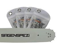 Set di spada Drive da 35 cm, con 4 catene a mezzo scalpello, 3/8", P 52TG, 1,3 mm, adatto per Bosch AKE 35-19 Pro
