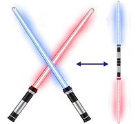 Set di Spade Luminose con Luci LED Brillanti Ed Effetti Sonori, Ideali per Giochi in Costume Fantasy, Materiale ABS Resistente, di Natale Ideale (78 connettore telescopico a due carichi 240g)