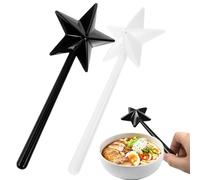 Set di spargicpezie magico, bacchetta magica a stella, spices spice shaker con fori (2, nero e bianco)