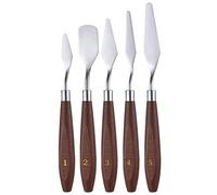 Set di Spatole 5 Pezzi di Spatole per Pittura in Acciaio Inossidabile per Pittura Ad Olio, Gesso, Gesso, Miscelazione o Diffusione di Pittura acrilica. Raschietto per Strumenti