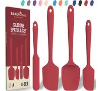 Set di spatole in silicone BakeRoyal - 4 pezzi di spatole in gomma siliconica resistenti al calore fino a 600 F per le attivit quotidiane - Spa