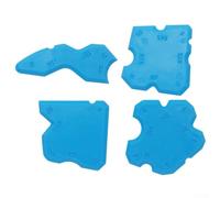 Set di spatole in silicone, riutilizzabili, per fughe senza cuciture, resistenti ai graffi e facili da pulire, design angolato per il massimo comfort, 2 o 4 pezzi (C)