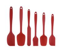 Set di Spatole per Dolci in Silicone Rosso, Resistenti al Calore | Superficie Liscia Antiaderente, Manico Comodo, per Impasti e Torte, Uso Domestico e Scuola di Cucina