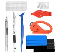 Set di Spatole per Pellicole Auto 9 Pezzi, Strumento per Pellicole Oscurate per Auto, Kit di Strumenti per il Wrapping con Spatola per Film/Taglierino/Coltello di Precisione/Coltello/Lame
