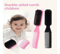 Set di spazzole a doppia faccia, adatto per bambini, include spazzola per capelli e pettine fine, ideale per acconciare i capelli dei bambini a casa 1 pezzo rosa,1 rosa,1 pezzo nero,2 pezzi (nero + ro