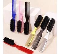 Set di spazzole a doppia faccia, adatto per bambini, spazzola per capelli e pettine fine, adatto per acconciare i capelli dei bambini a casa 1 rosa,1 pezzo nero,2 pezzi (nero + rosa)Polipropilene