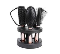 Set di spazzole a pettine da 5 pezzi con strumento for lo styling del cuscino d'aria supporto for capelli a specchio(Pink)