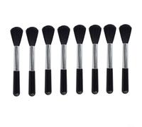 Set di spazzole antistatiche per la pulizia, setole morbide, strumento manuale per modellismo e rimozione della polvere, superfici delicate, cura elettronica e parti delicate, colore nero (8 pezzi)
