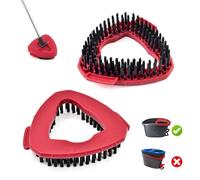 Set di spazzole di ricambio per mocio, compatibili con Vileda Spin Mop Base EasyWring per la pulizia del pavimento (2 rosso)