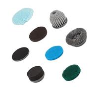 Set di spazzole di ricambio per spazzola elettrica Clatronic ERB 3815 A | 8 accessori robusti | 1 supporto | misura e durevole | 262300