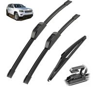 Set di spazzole e Bracci tergicristallo Posteriori Adatti per Jeep Grand Cherokee WK2 2011-2013, 22 Pollici + 21 Pollici + 12 Pollici, Sostituzione del Gruppo tergicristallo.