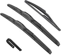 Set di spazzole e Bracci tergicristallo Posteriori Adatti per Mitsubishi Outlander 2 MK2 II 2006-2012, 24 Pollici + 21 Pollici + 12 Pollici, Sostituzione del Gruppo tergicristallo.