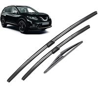 Set di spazzole e Bracci tergicristallo Posteriori Adatti per Nissan X-Trail T32 Rogue 2 2013-2020, 26 Pollici + 17 Pollici + 12 Pollici, Sostituzione del Gruppo tergicristallo.