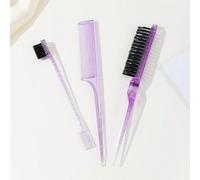 Set di spazzole e pettini per capelli, composto da: - Pettine a coda di topo per polvere libera - Spazzola a doppia testina per il controllo dei bordi - Spazzola morbida per lo styling e il volume dei