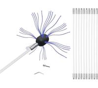 Set Di Spazzole For Camini, Kit For La Pulizia Dei Tubi, Con Aste Flessibili, Testa, Connettore For Trapano(8 m)